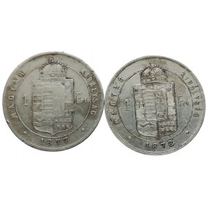 FJI 1848-1916, zlatník 1877 KB (-2/2- hrany) + 1878 (1/1) 2ks