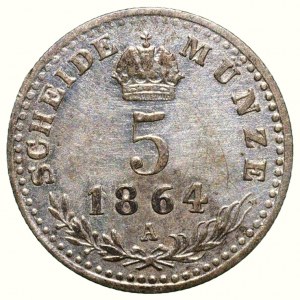 FJI 1848-1916, 5 krejcar 1864 A