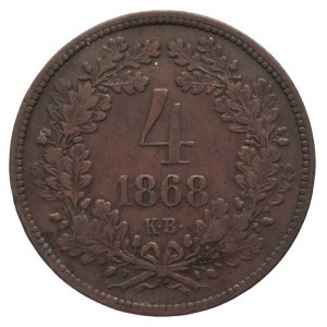 FJI 1848-1916, 4 krejcar 1868 KB