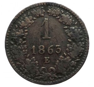 FJI 1848-1916, 1 krejcar 1863 E R