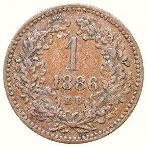 FJI 1848-1916, 1 krejcar 1886 KB