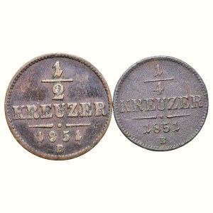 FJI 1848-1916, 1/2 krejcar 1851 B