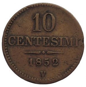 FJI 1848-1916, 10 centesimi 1852 En dr.hr.