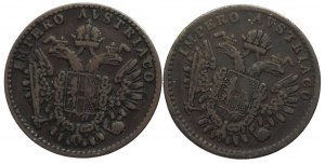 FJI 1848-1916, 3 centesimi 1852 M Milan + 3 centesimi 1852 Venice 2 pcs