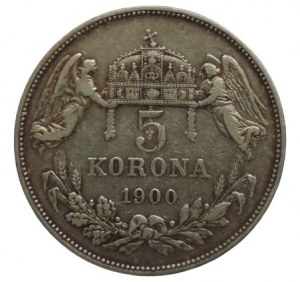 FJI 1848-1916, 5 Koruna 1900 KB patina