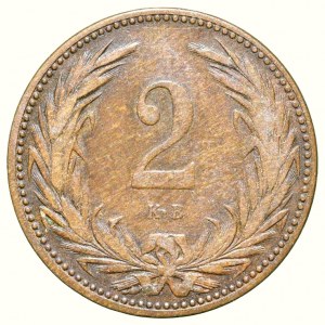 FJI 1848-1916, 2 fillér 1893 KB