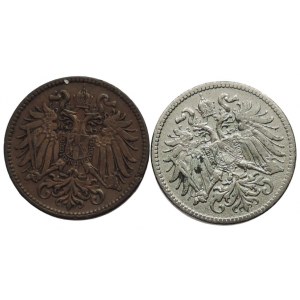 FJI 1848-1916, 2 hal. 1901 + 2 hal 1907 niklovaný 2ks