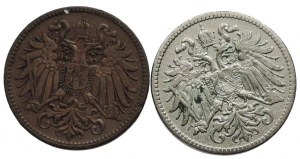 FJI 1848-1916, 2 hal. 1901 + 2 hal 1907 nickel plated 2pcs