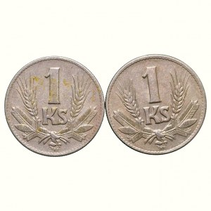 SLOVENSKO 1939-1945, 1 Ks 1942 obě var. letopočtu