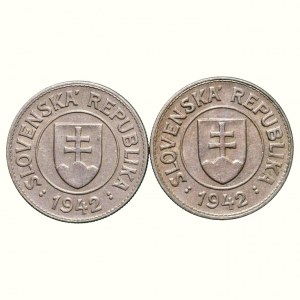 SLOVENSKO 1939-1945, 1 Ks 1942 obě var. letopočtu