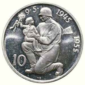 ČSR, 10 Kč 1955 10.výročí ovobození