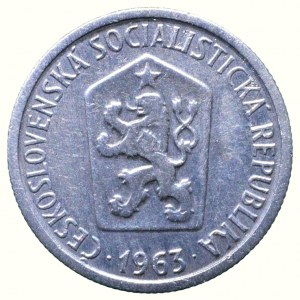ČSR, 10 hal. 1963 s tečkami vedle let.