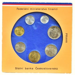Czechoslovakia, Set of circulating coins 1987