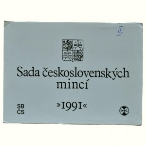Czechoslovakia, Set of circulation coins 1991