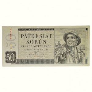 PAPER PLATINUM, 50 CZK 1950