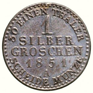 Anhalt-Kothen, Heinrich 1830-1847, 1 silbergroschen 1851 A