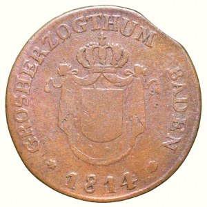 Baden, Karl Ludwig Friedrich, 1803-1818, 1/2 kreuzer 1814