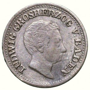 Baden, Ludwig 1818-1830, 3 kreuzer 1830