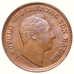 Baden, Carl Leopold Friedrich 1830-1852, 1 kreuzer 1845
