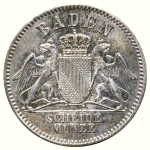 Baden, Friedrich I. 1852-1907, 3 kreuzer 1868