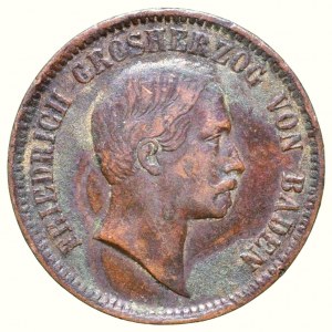 Baden, Friedrich I. 1852-1907, 1 kreuzer 1856