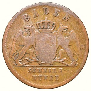 Baden, Friedrich I. 1852-1907, 1 kreuzer 1859