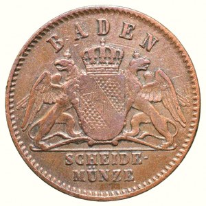 Baden, Friedrich I. 1852-1907, 1/2 kreuzer 1859