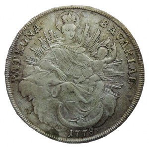 Bavorsko, Karl Theodor 1777-1799, tolar 1778 H.ST.