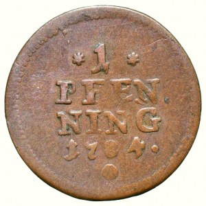 Bavorsko, Karl Theodor 1777-1799, 1 pfennig 1784