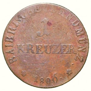 Bayern, Maximilián I. Joseph 1806-1825, 1 kreuzer 1806