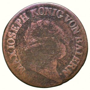 Bayern, Maximilián I. Joseph 1806-1825, 1 kreuzer 1825