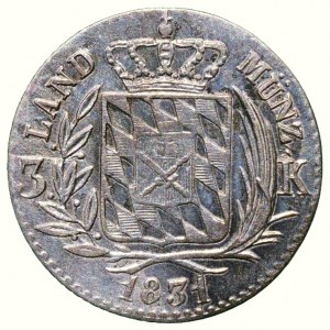 Bayern, Ludwig I. 1825-1848, 3 kreuzer 1831