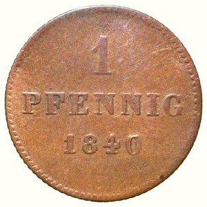 Bayern, Ludwig I. 1825-1848, 1 pfennig 1840