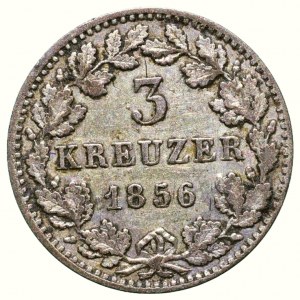 Bayern, Maximilián II. Joseph 1848-1864, 3 kreuzer 1856
