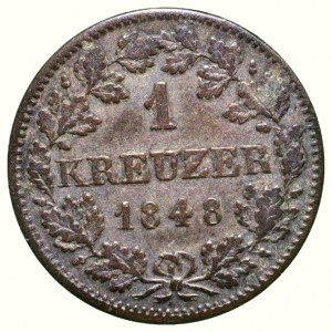 Bayern, Maximilián II. Joseph 1848-1864, 1 kreuzer 1848