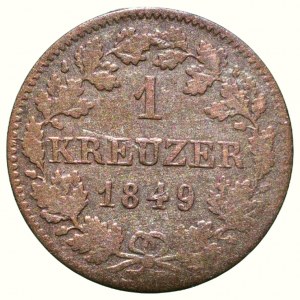 Bayern, Maximilián II. Joseph 1848-1864, 1 kreuzer 1849
