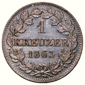 Bayern, Maximilián II. Joseph 1848-1864, 1 kreuzer 1863