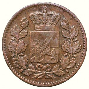 Bayern, Maximilian II. Joseph 1848-1864, Cu 1 pfennig 1858