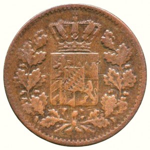 Bayern, Ludwig II. 1864-1886, Cu 1 pfennig 1865