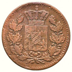 Bayern, Ludwig II. 1864-1886, Cu 1 pfennig 1867