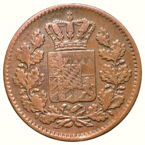 Bayern, Ludwig II. 1864-1886, Cu 1 pfennig 1869