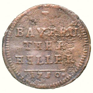 Brandenburg-Bayreuth, Friedrich 1735-1763, 1 Heller 1750