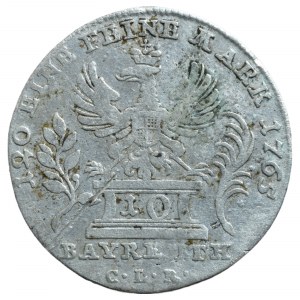 Brandenburg - Bayreuth, Friedrich Christian 1763 - 1769, 10 krejcar 1765 C.L.R.
