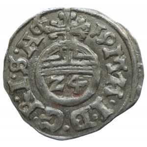 Braunschweig-Wolfenbüttel, Friedrich Ulrich 1613-1634, 1/24 tol. 1619 s titl. Matyáše II. SJ 3776/2079 na rubu hradby s květem uvnitř R