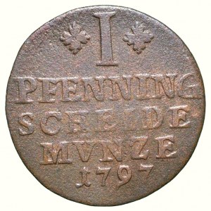 Braunschweig-Wolfenbuettel, Karl Wilhem Ferdinand 1780-1806, 1 pfennig 1797 M.C.