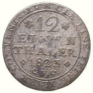 Braunschweig, Herzog Karl 1815-1830, 1/12 taler 1823 C.v.C.