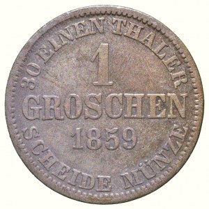 Braunschweig, Herzog Wilhelm 1831-1884, 1 groschen 1859