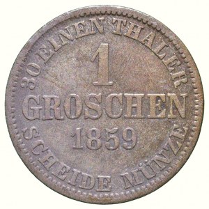 Braunschweig, Herzog Wilhelm 1831-1884, 1 groschen 1859