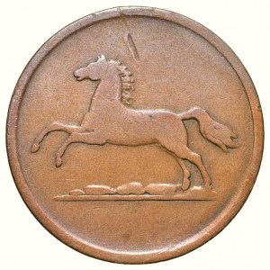 Braunschweig, Herzog Wilhelm 1831-1884, 2 pfennig 1854 B