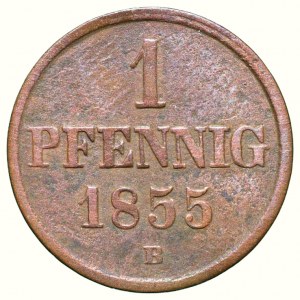 Braunschweig, Herzog Wilhelm 1831-1884, 1 pfennig 1855